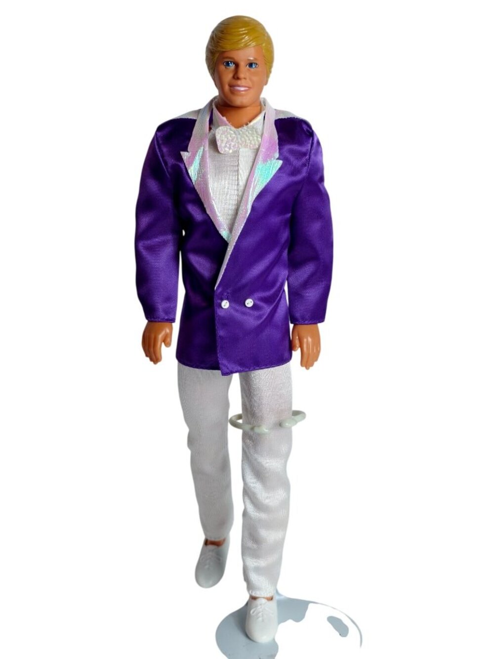 Barbie My First Ken Doll 1989 #9940 Purple Tuxedo White Pants Bow Tie Collectibl